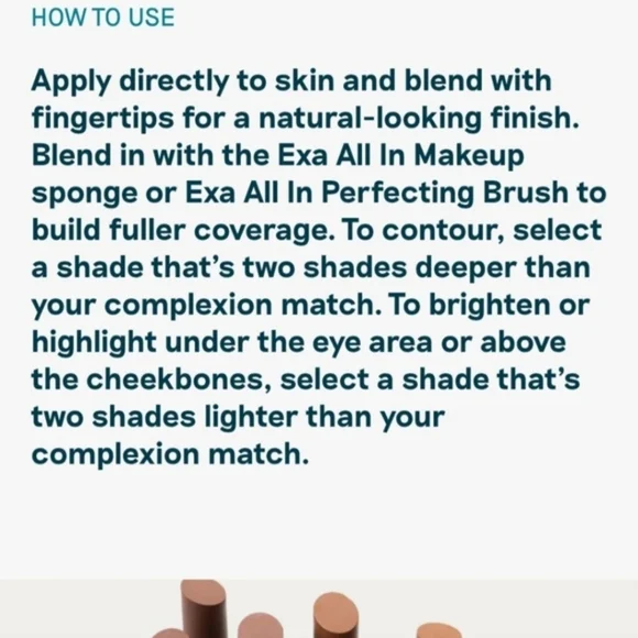 🌺SALE Exa Beauty #18 High Fidelity Brightening Concealer Stick Medium Deep - Picture 7 of 8